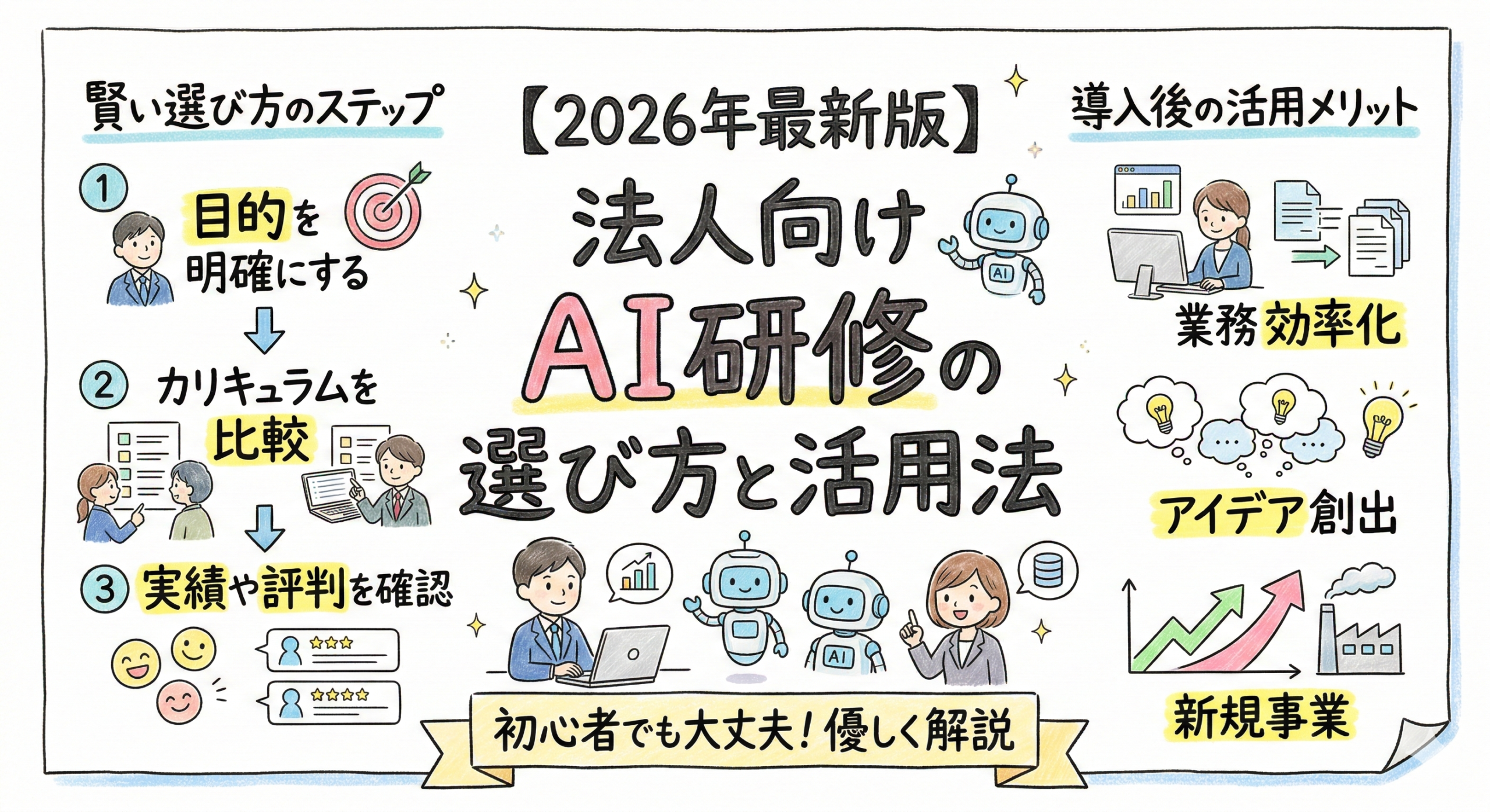 【2026年最新版】法人向けAI研修の選び方と活用法